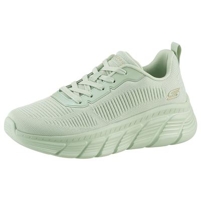 Sneaker SKECHERS "BOBS B FLEX HI-FLYING HI", Damen, Gr. 41, grün (mintgrün, sage), Textil, Schuhe Sneaker, Trainingsschuh, Schnürschuh, Freizeitschuh in veganer Verarbeitung