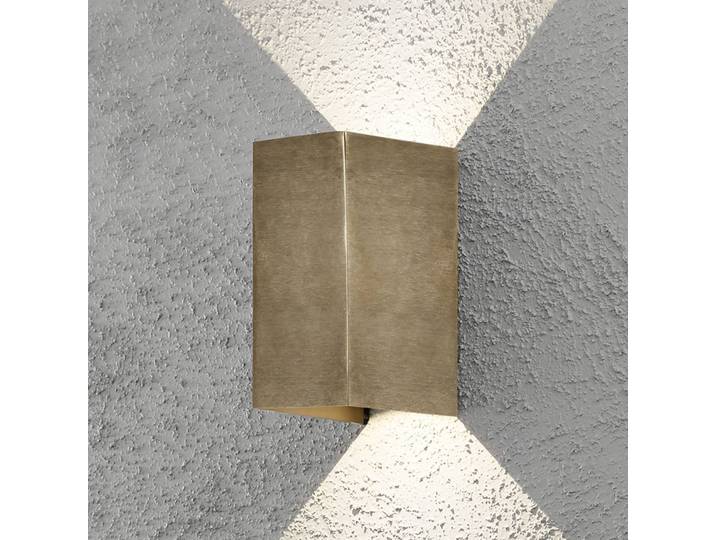Konstsmide Aussenwandleuchte Cremona, messing / gold, Messing, Modern