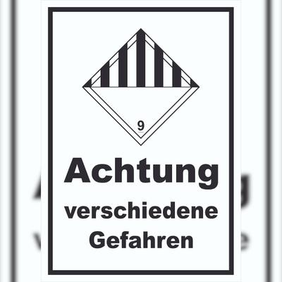 HB-Druck Schild verschiedene Gefahren Stoffe Material miscellaneous hochkant A1 (594x841mm)