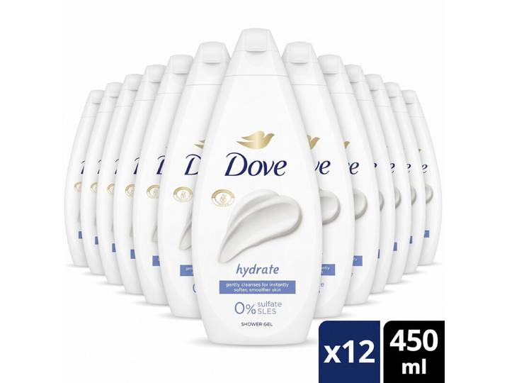Dove douchecrème hydraterend 12 x 450 ml (12-pack)
