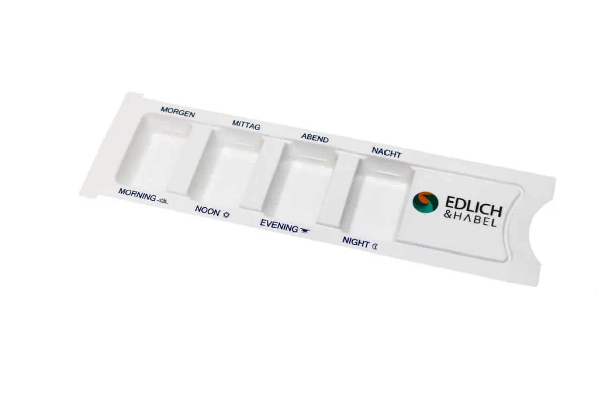 medimex GmbH Medikamentendispenser, Kunststoff, Einteilung morgens, mittags, abends, nachts (200 Stück) Weiß 8M50101100