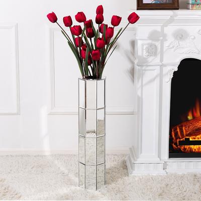 SHYFOY Mirrored Tall Flower Vase Large Glass Vase