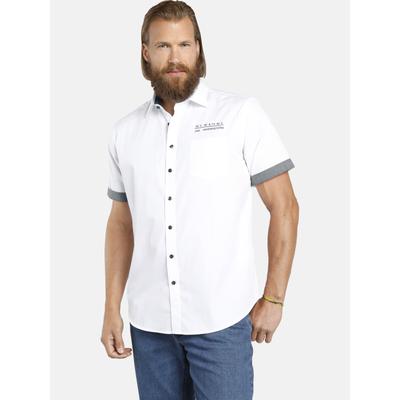 Kurzarmhemd JAN VANDERSTORM "Doppelpack Hemd EVIN", Herren, Gr. 4XL, grau (weiß grau), Obermaterial: 100% Baumwolle CO., unifarben, comfort fit normal, Hemden