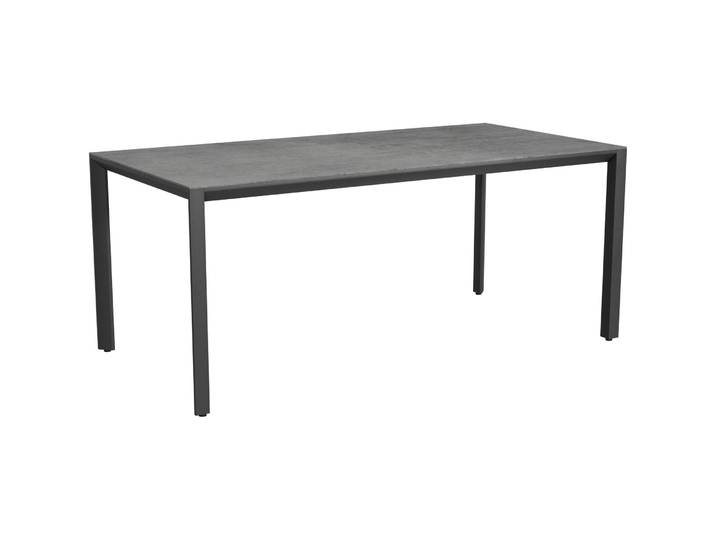Gartentisch Tropea Schwarz matt / Beton dunkel Keramik/Stahl pulverbeschichtet B 180 T 90 cm - Möbel Konfigurator: Traummöbel individuell