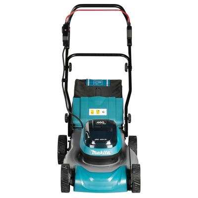 Akkurasenmäher MAKITA "DLM466Z", weiß, neutral, B:53,5cm H:111cm T:144cm, Rasenmäher, 60 l Fangkorb, ohne Akku, ohne Ladegerät