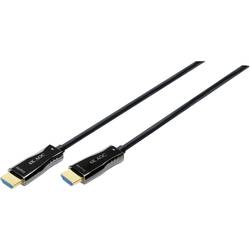 Digitus HDMI / Glasfaser Anschlusskabel HDMI-A Stecker, HDMI-A Stecker 30.00 m Schwarz AK-330125-300-S 4K UHD HDMI-Kabel
