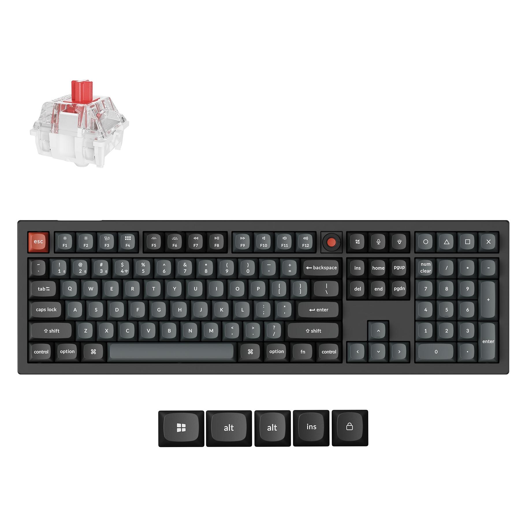Keychron KEYBOARD WRL V6 ULTRA/BLACK V6U-D1 (US, Kabelgebunden, Kabellos) (V6U-D1)