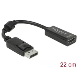 Delock Adapter Displayport Stecker zu HDMI Buchse 22,5cm