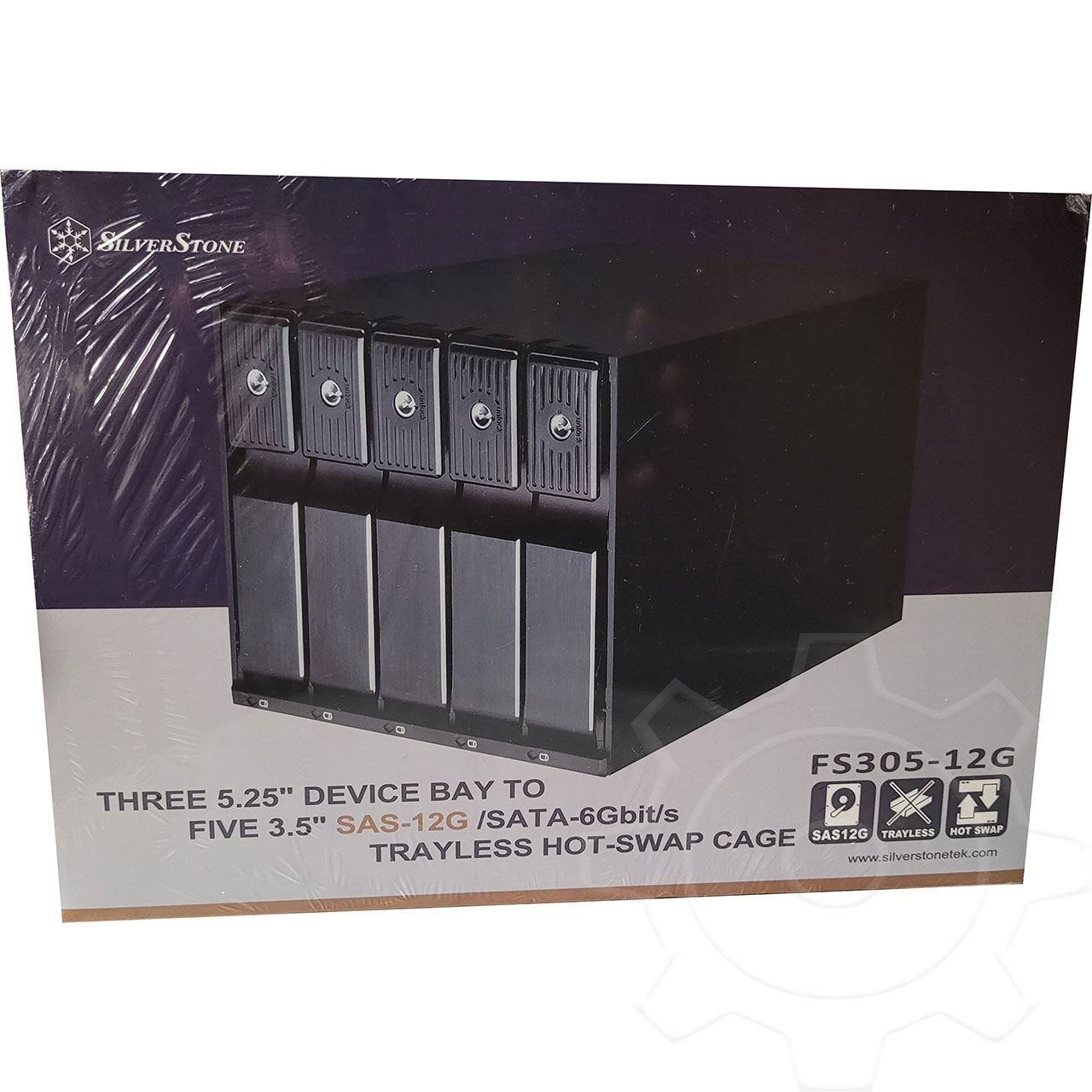 Silverstone SST-FS305-12G Externes 3,5-Zoll-Gehäuse, 5-Bay - Schwarz