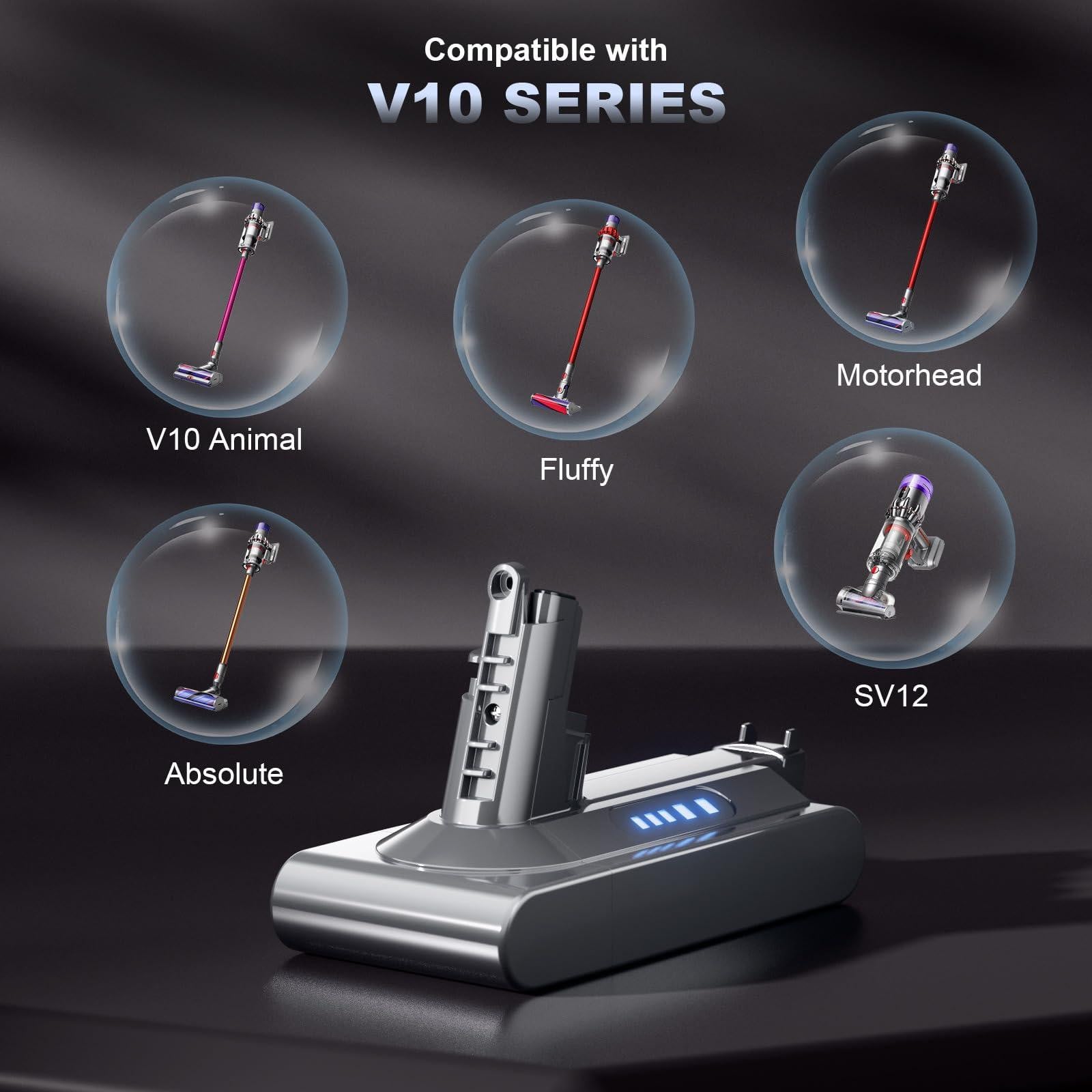 Dripio Vervangingsaccu voor Dyson V10 SV12 stofzuiger