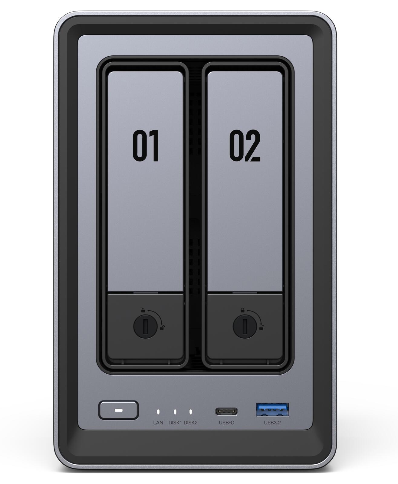UGREEN NASync DXP2800 2 Einschübe NAS-Server Leergehäuse (25369)
