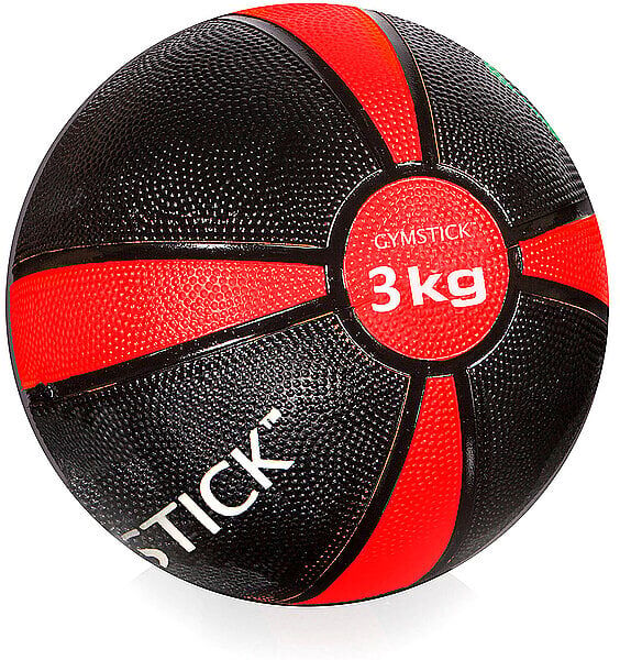 GYMSTICK Medizinball 3 kg schwarz B