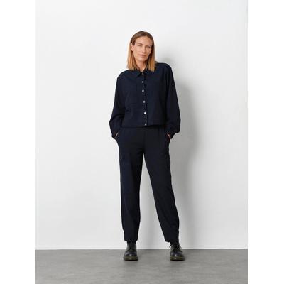 Jogger Pants TONI "Sue Jogpants", Damen, Gr. 42, Normalgrößen, schwarz (marine 591), Gabardine, , Casual, slim fit 7/8-Länge, Hosen, mit Rahmentaschen