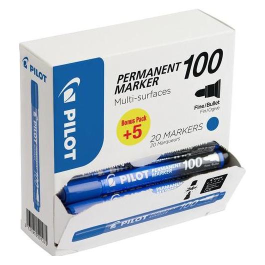 Pilot Permanent Marker Rundspitze 100 blau 20 Stück (20x) (4010003P20)