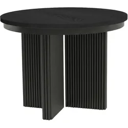 ESSTISCH Prestige runder Design-Tisch, ausziehbar Ø 120–200 cm, Schwarz+schwarze Beine