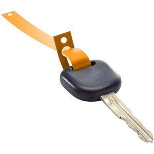 Eichner Schlaufenetiketten Stripe, aus Kunststoff, orange, für Handbeschriftung, auf Rolle, 160 x 12,7 mm, 1.000 Stück