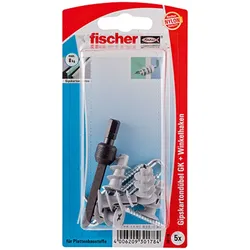 Fischer 5x Gipskartondübel GK WH mit Winkelhaken - 30178