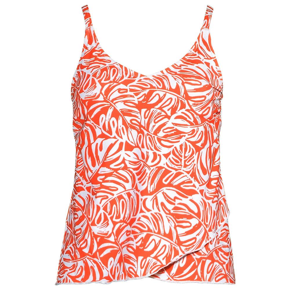 Tankinitop mit Tulpensaum chlorresistent für Damen, Damen, size: regular, Orange, Nylon-Mischung, by Lands' End