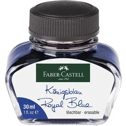 Tintenglas Königsblau löschbar 30 ml Faber-Castell