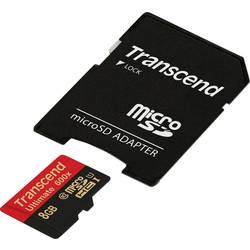 Transcend Ultimate (600x) microSDHC-Karte Industrial 8 GB Class 10, UHS-I inkl. SD-Adapter TS8GUSDHC10U1
