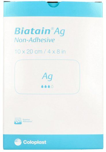 Biatain Ag Schaumverband 10x20cm nicht haftend 5stk