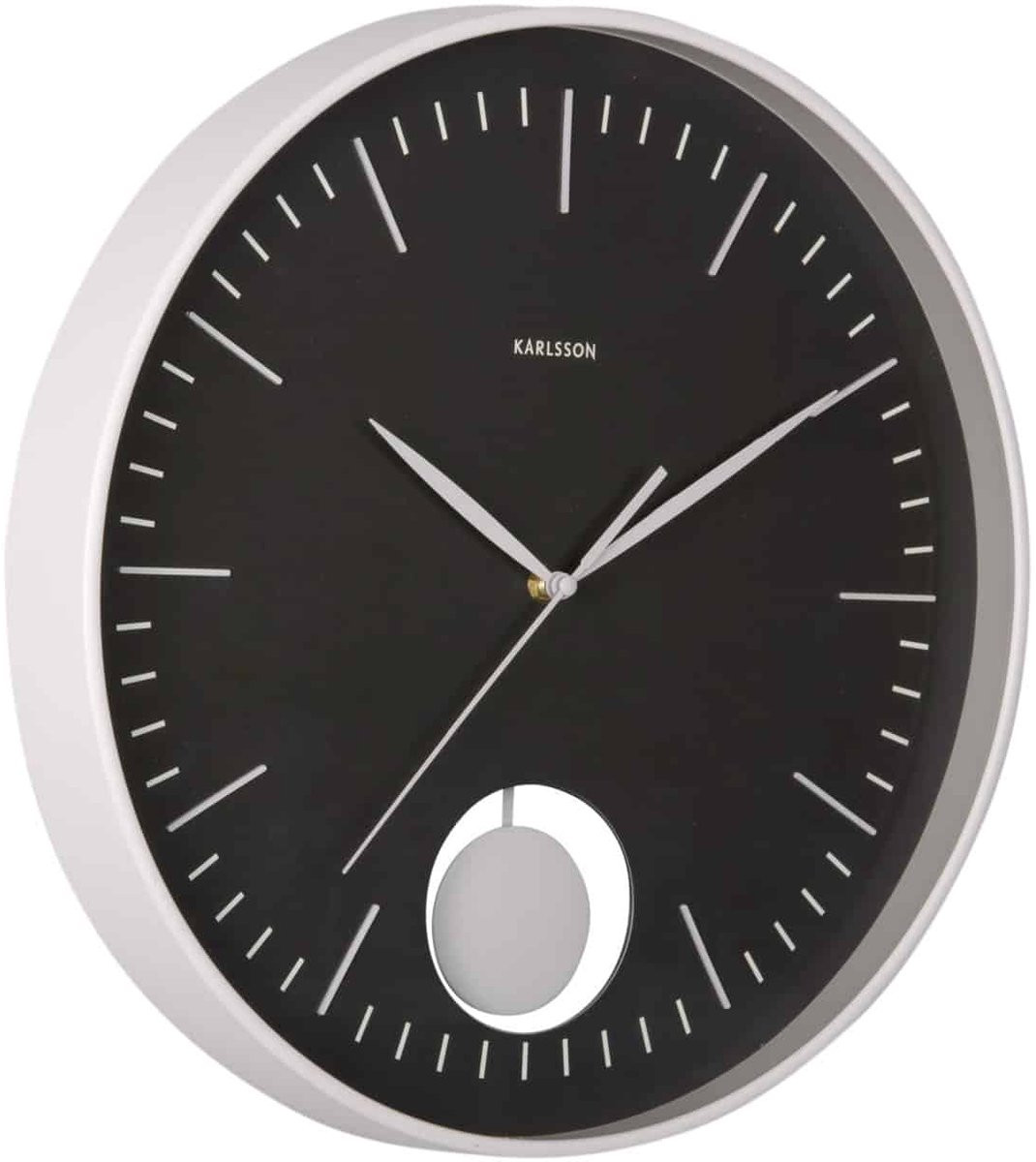 Karlsson Wandklok Grato Pendulum Modern - Warmgrijs - Ø40,6 cm