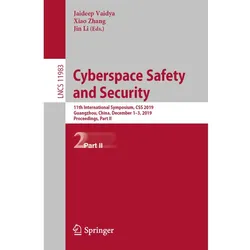 Cyberspace Safety and Security, Fachbücher