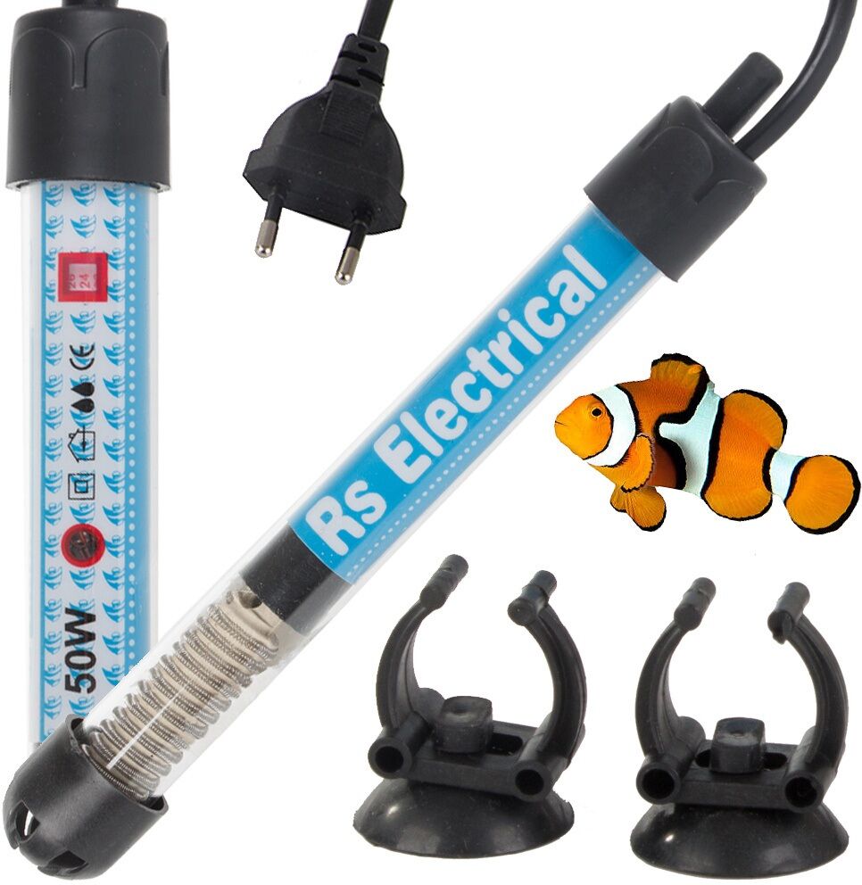 Calentador de Acuario de 50W con Control de Temperatura - 50L