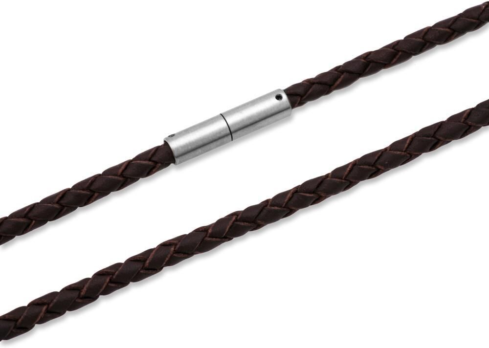 Unique Echte Lederkette braun geflochten braun