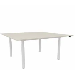Sedus se:lab meet & stand Teamarbeitstisch elektromotorisch höhenverstellbar - 160 cm / Lichtgrau (K77) / Purweiß (158)