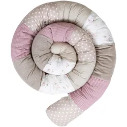 Ullenboom Nestchenschlange 300 cm Waffelpiqué/Cord, rosa