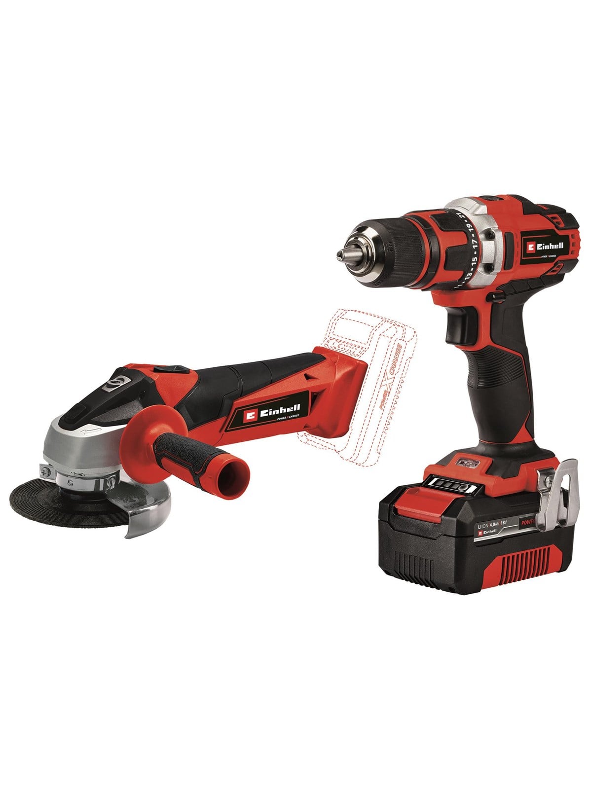 Einhell Power Tool Kit TE-TK 18/2 Li Kit (CD+AG)