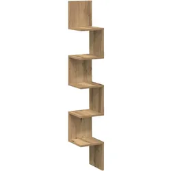 vidaXL Wand-Eckregal Artisan-Eiche 20x20x127,5 cm Holzwerkstoff