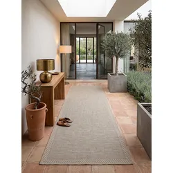 Läufer Flachgewebe Beige 80x150 cm - ESERA   Kadima Design