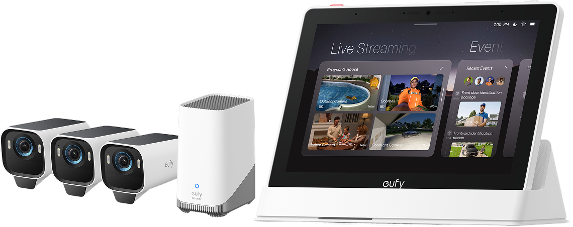 Anker eufy Smart Display und eufyCam S3 Pro 3-Kamera-Set