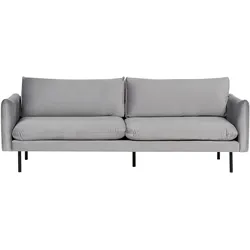 3-SITZER-SOFA Samtstoff Grau Vinterbro