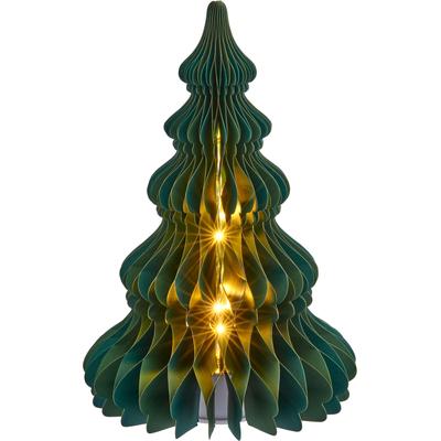 LED Dekofigur CREATIV HOME "Deko-Figur Tannenbaum", grün (dunkelgrün), H:40cm Ø:26cm, Leuchten, mit Rotation und LED-Beleuchtung