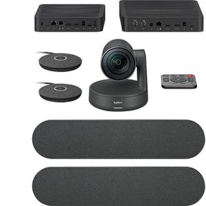 Logitech Rally Plus Videokonferenzsystem, inkl. Lautsprecher, Mikrofon, Hub, Kamera