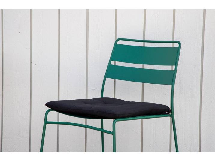 Garten Stuhlkissen Milo - aus Polyester Schwarz - Schwarz - Luxusbetten24