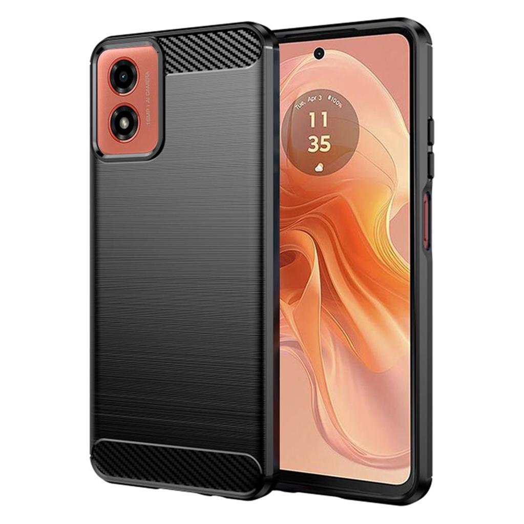 Techsuit - Carbon Silicone - Motorola Moto G04 / Moto G04s / Moto G24 / G24 Power / Moto E14 - Black (Motorola Moto E14, Motorola Moto G04, Motorola Moto G24, Motorola Moto G24 Power) (56347340)