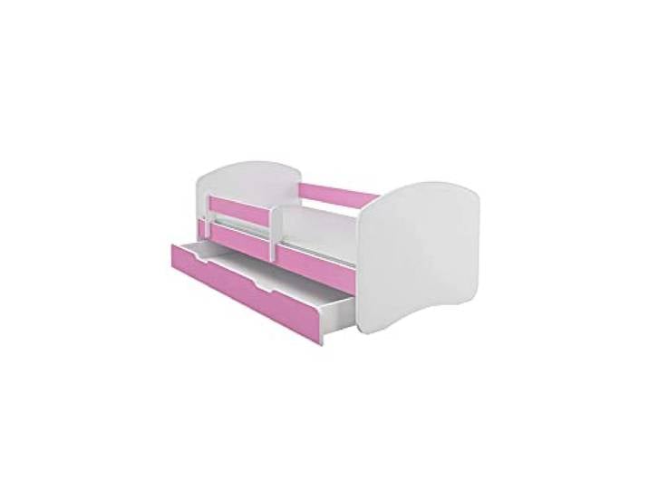 BDW Kinderbett Jugendbett mit Einer Schublade und Matratze BESTPREIS , Rosa, 160x80