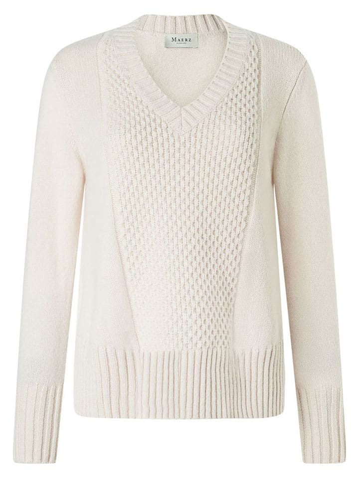 Maerz Muenchen Wollpullover in Creme - 40
