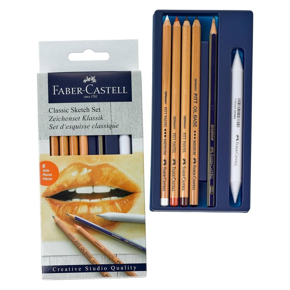 Faber-Castell Zeichenset Klassik (3 mm, 2B, 6x) (114004)