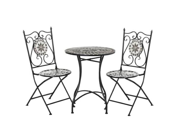 Outsunny Garten Sitzgruppe Bistrotisch Mit2 Stühlen, Mosaiktisch
