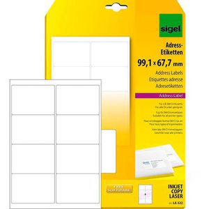 Sigel LA 322 Adressetiketten weiß 99.1 x 67.7 mm, 200 Stück