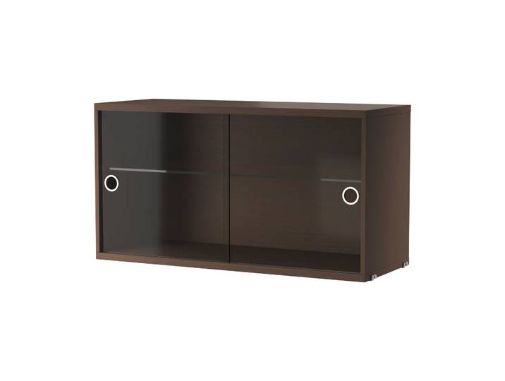 String String Vitrinenschrank Dunkle Eiche, 78x30 cm