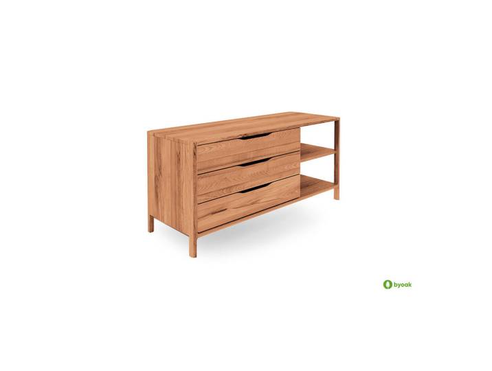 byoak Kommode Paul Kernbuche, Holz, 140x64x50 cm, Kleinmöbel, Kommoden, Kommoden