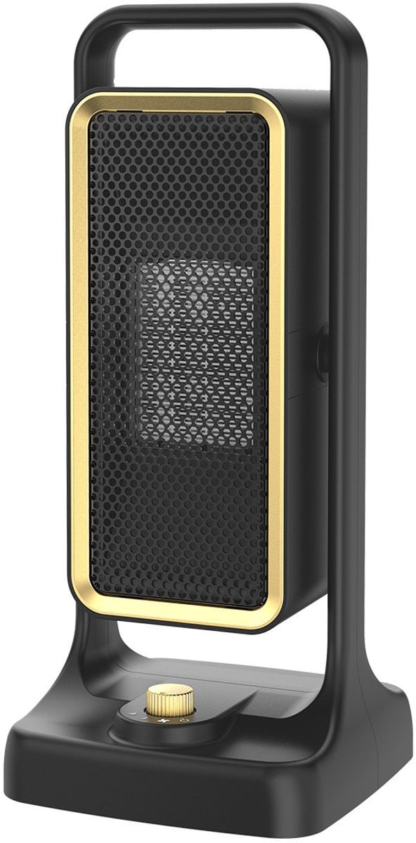 Energiebesparende elektrische ventilatorverwarmer met constante temperatuur, zwart, 900W