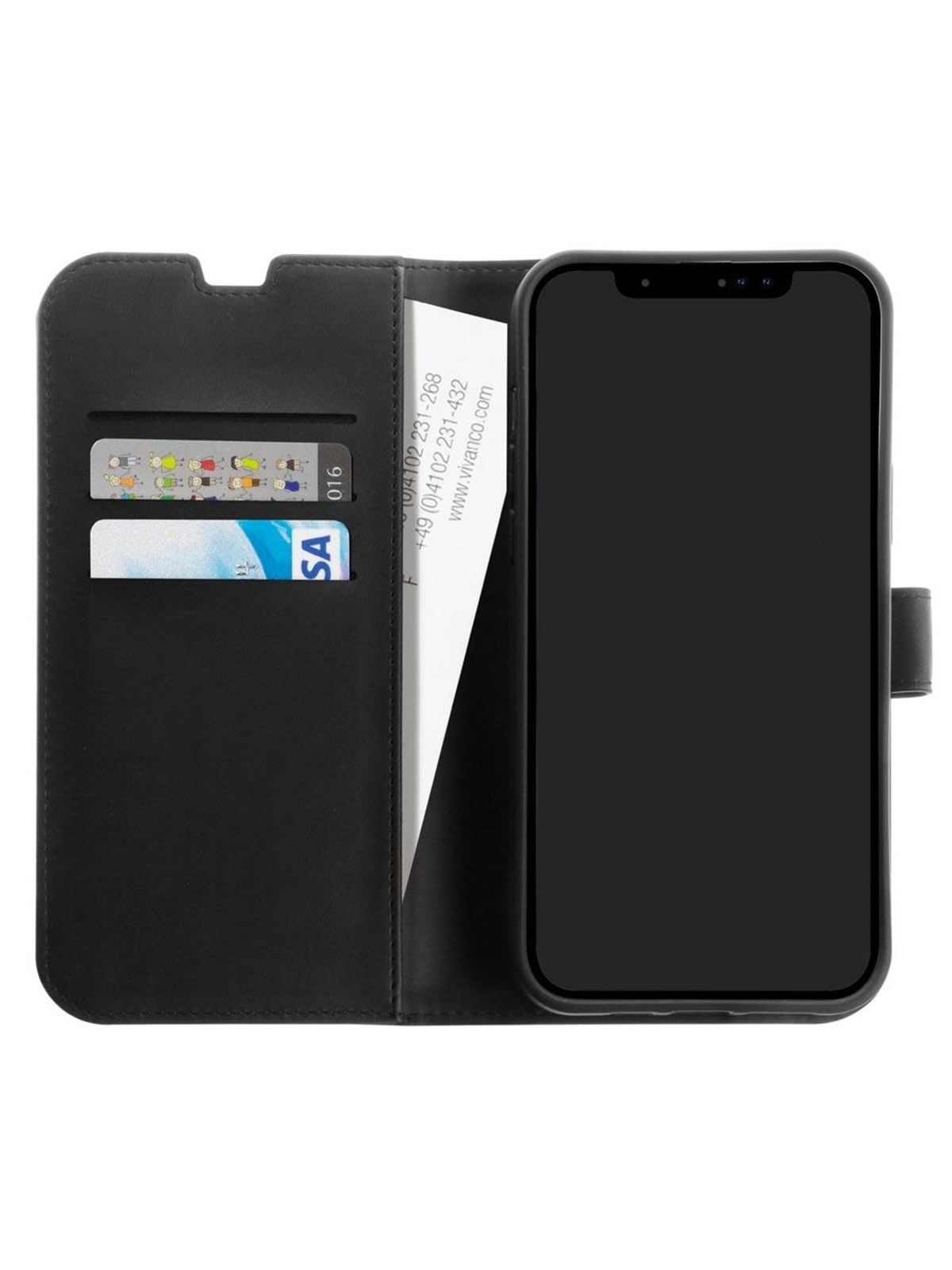 Vivanco Classic Wallet iPhone 13 Pro Max Black