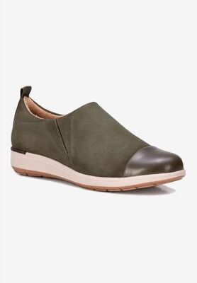 Women's Ozzie Slip On by Ros Hommerson in Olive Nubuck (Size 7 1/2 N)